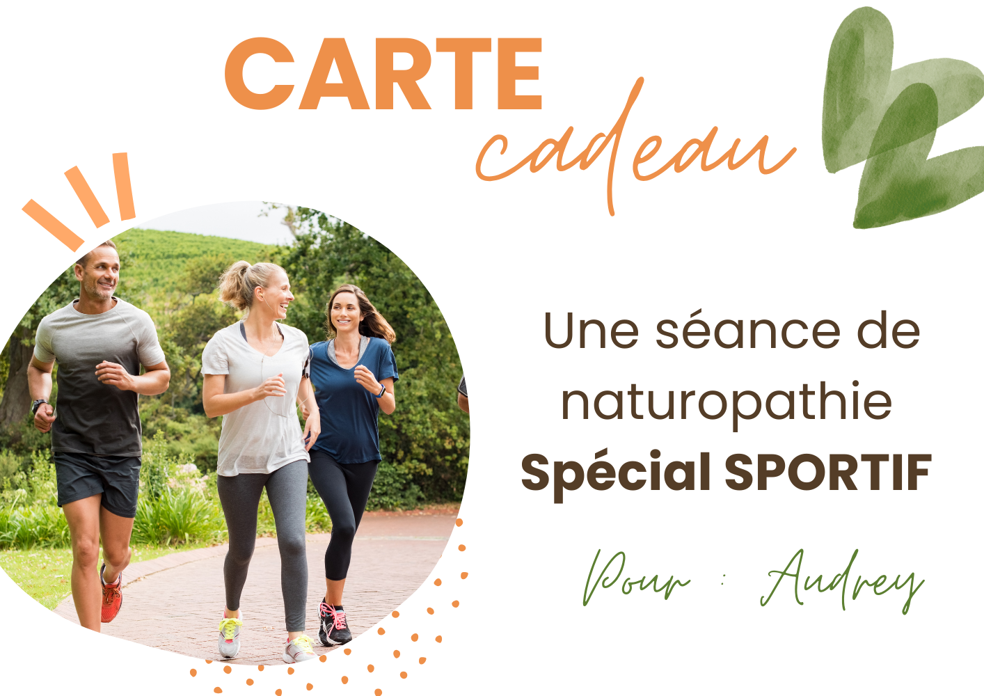 Bon cadeau Naturopathie spécial sportif